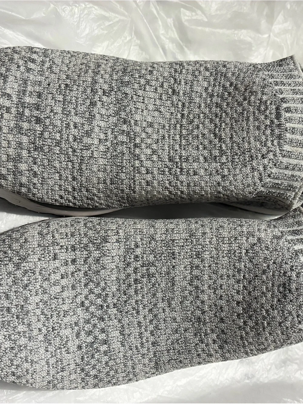 DKNY Men's Gray Knit Slip-On Sneakers
